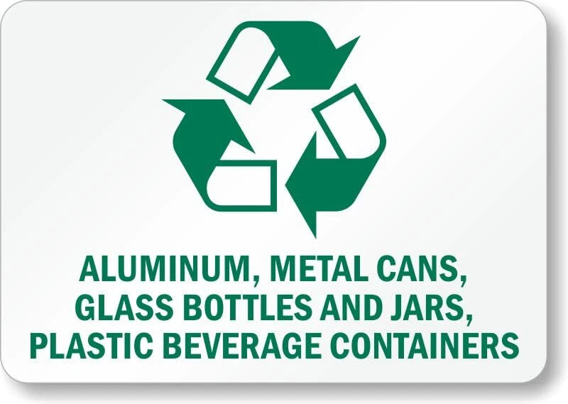 Glass Bottles Aluminum Sign — product artwork