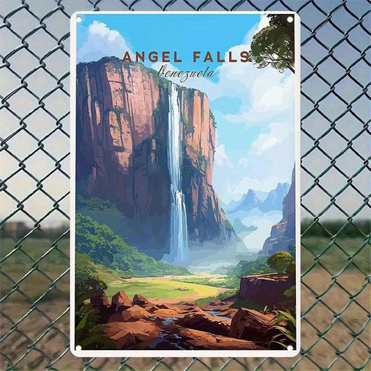 Wall Art Angel Falls Venezuela Retro Funny Aluminum Sign — product artwork