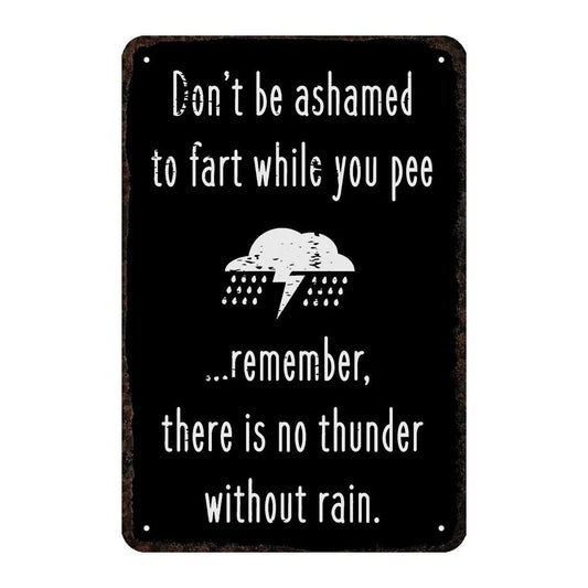 Decorative Don't Fart Funny Rustic Aluminum Sign — product artwork
