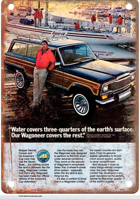 Jeep Wagoneer Vintage 1983 Reproduction Limited Edition Aluminum Sign — product artwork