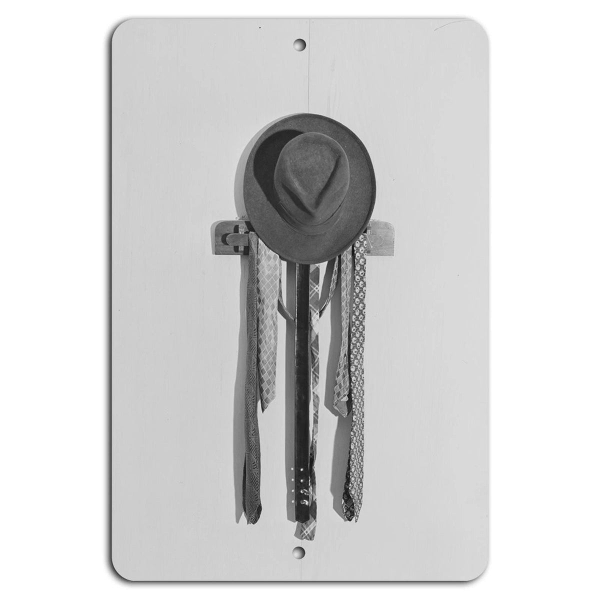 Hat Ties Wall Art Vintage Classic Aluminum Sign — product artwork