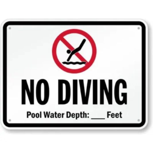New York No Diving Aluminum Sign — product artwork