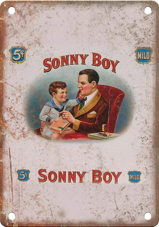 Cigar Box Sonny Boy Reproduction Aluminum Sign — product artwork