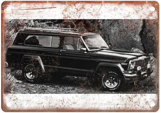 Jeep Cherokee Vintage Auto 1983 Aluminum Sign — product artwork