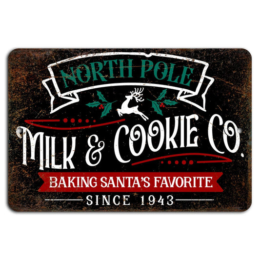 Rustic Christmas Vintage Santa Claus Aluminum Sign — product artwork