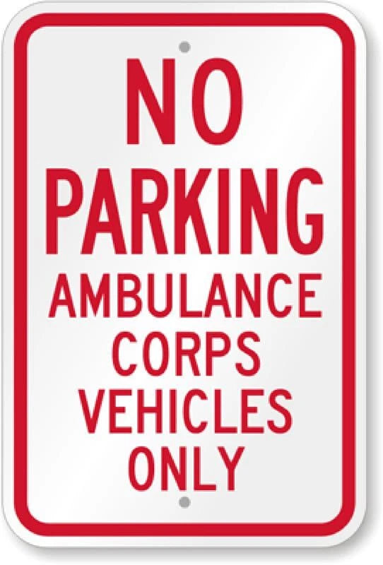 Ambulance Corps Business Aluminum Sign — product artwork