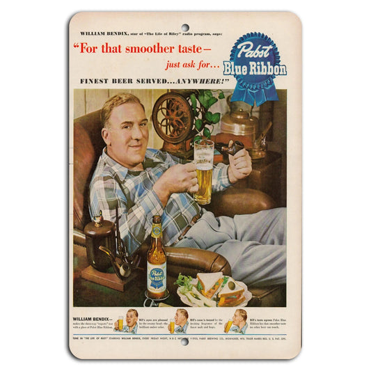 Pabst Blue Ribbon Retro Bar Aluminum Sign — product artwork