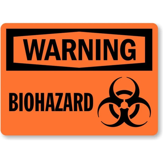 Warning Biohazard Aluminum Sign — product artwork