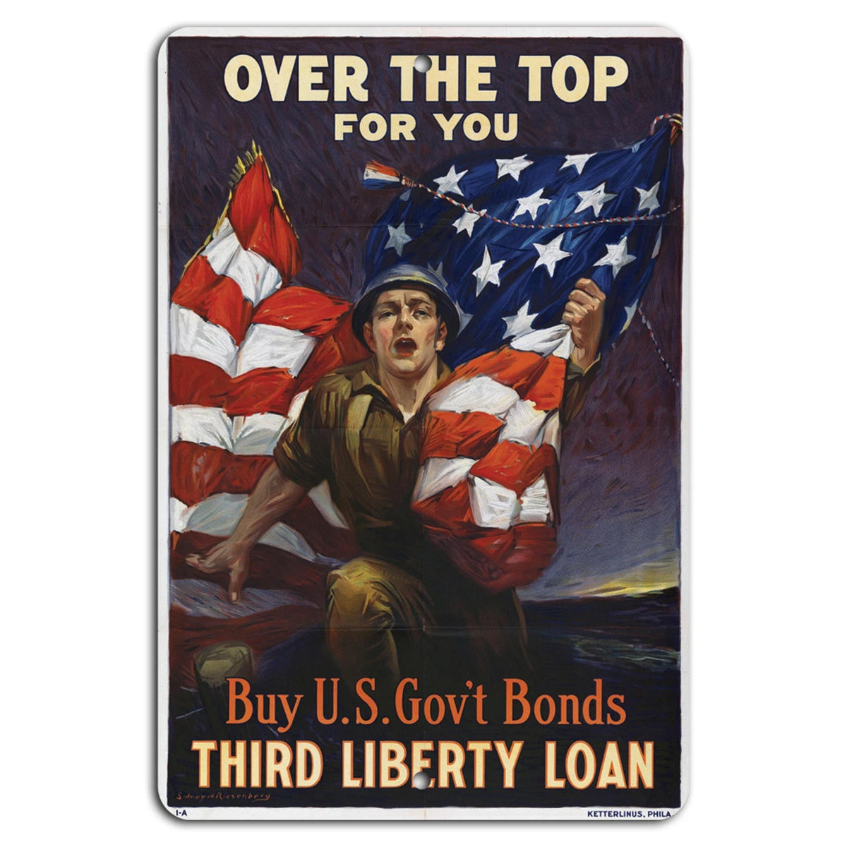 Over the Top for You Third Liberty Loan Vintage Sign — product artwork