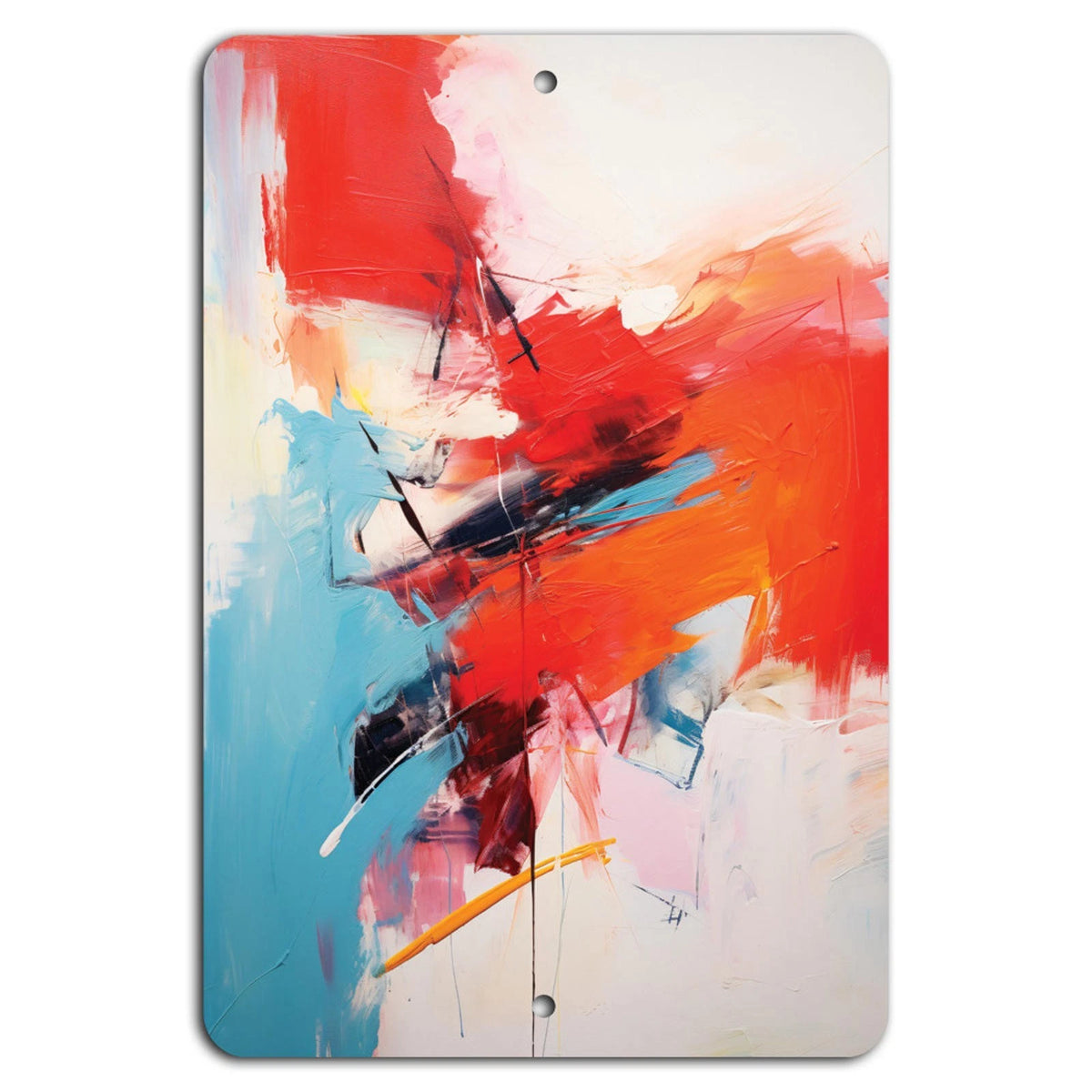 Abstract Art Handmade Vertical Aluminum Sign — product artwork