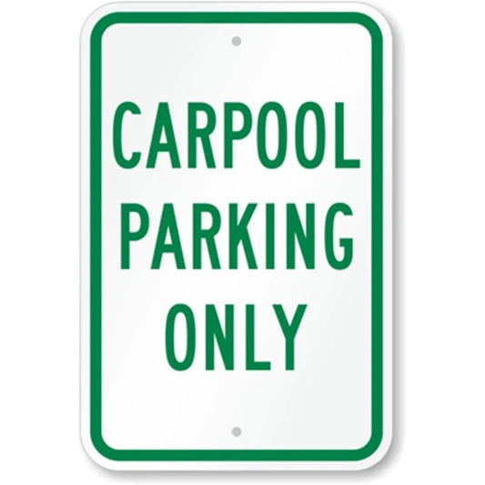 Car Pool Parking Use Aluminum Sign — product artwork