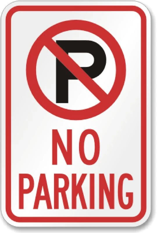 No Parking Business Aluminum Sign — product artwork