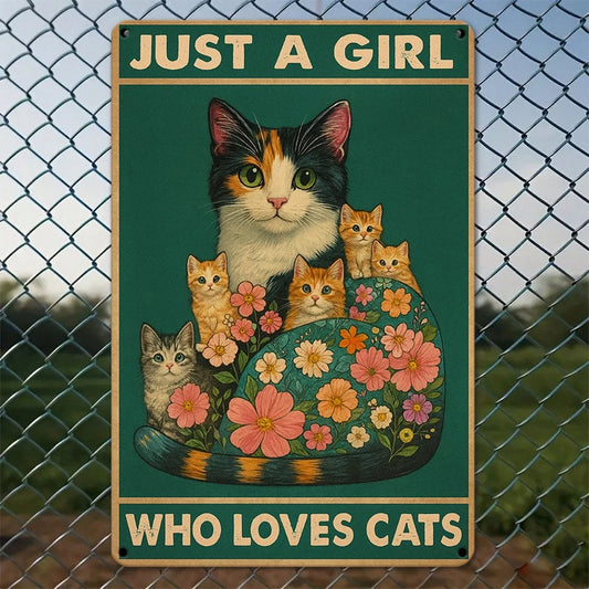 Cat Decorative Funny Aluminum Sign — product artwork