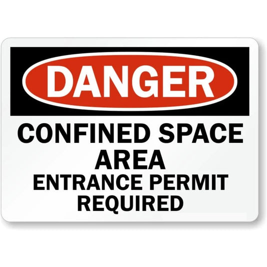 Danger Confined Space Entrance Permit Required Sign — product artwork