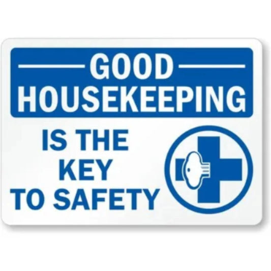 Housekeeping Clean Safety Aluminum Sign — product artwork