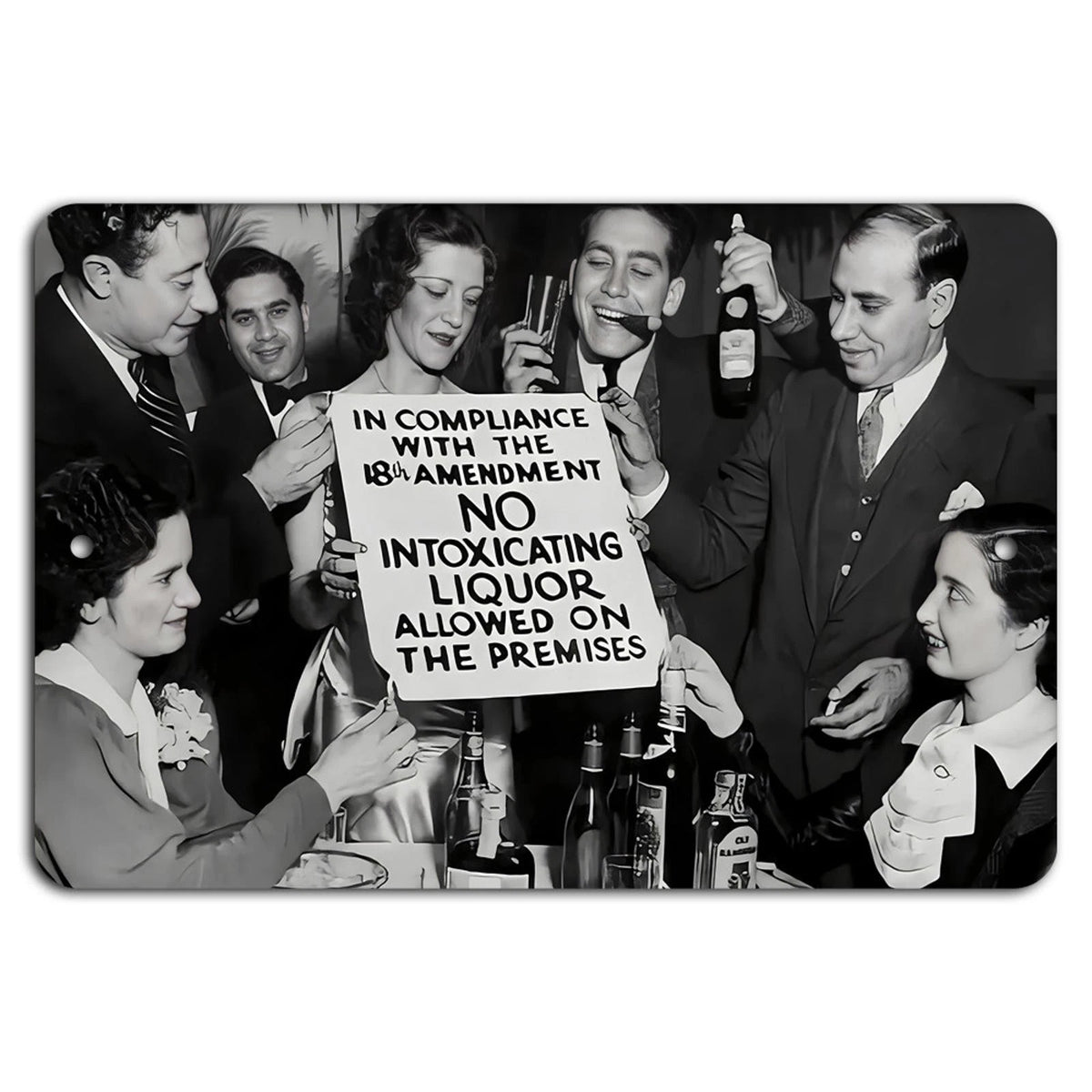 Prohibition Era Vintage Aluminum Sign — product artwork