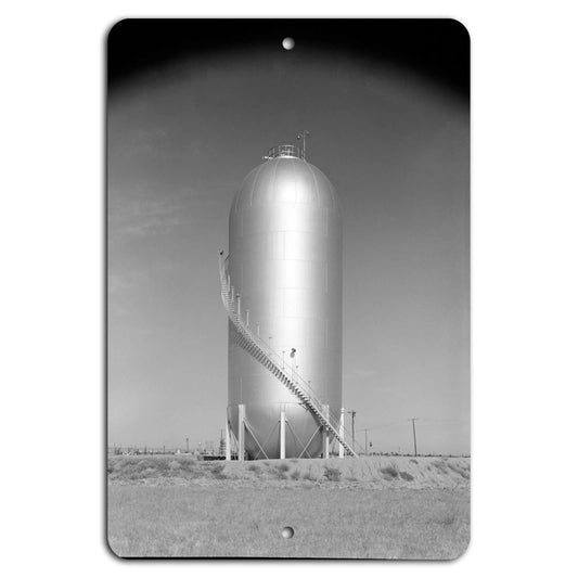 Climb to the Sky Silver Tank Aluminum Sign — product artwork