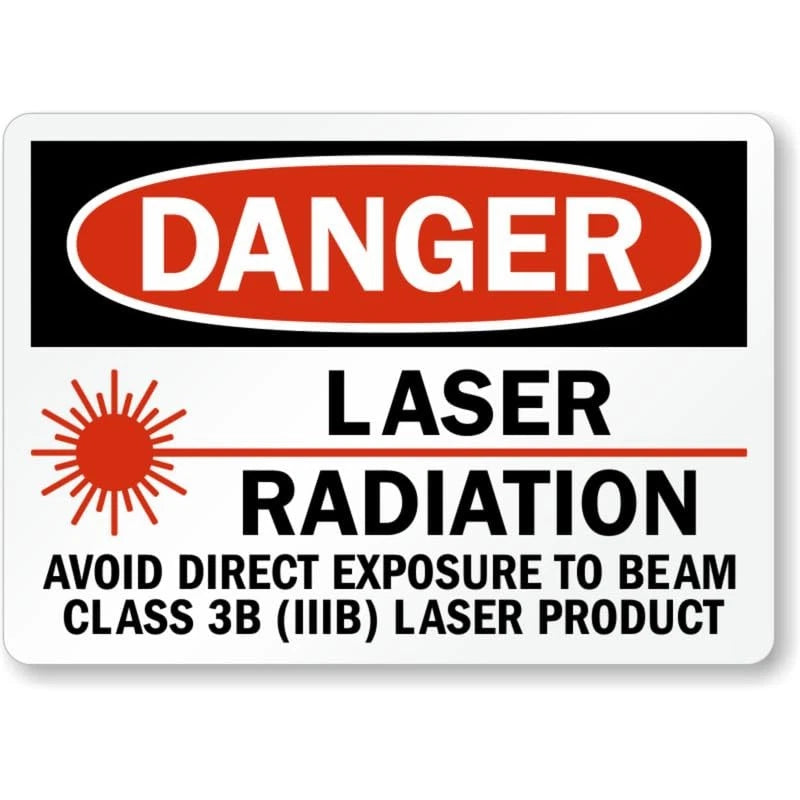 Class 3B Laser Avoid Direct Beam Exposure Aluminum Sign — product artwork