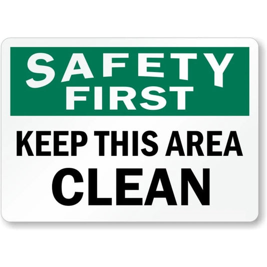 Floors Clear Safety First Aluminum Sign — product artwork