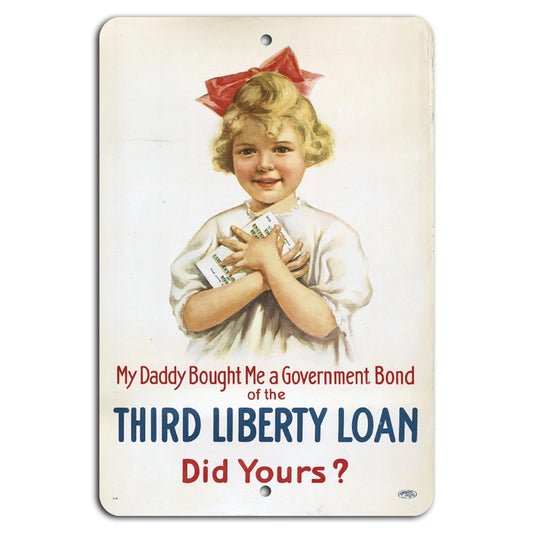 Liberty Loan Vintage Patriotic Decorative Aluminum Sign — product artwork