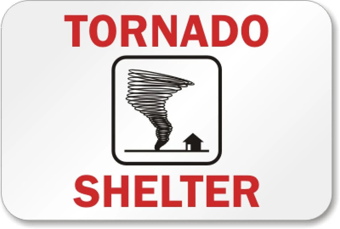 Tornado Design Holes Aluminum Sign — product artwork