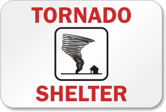Tornado Design Holes Aluminum Sign — product artwork