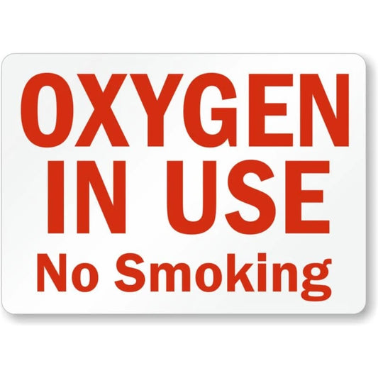 Oxygen in Use No Smoking Aluminum Sign — product artwork