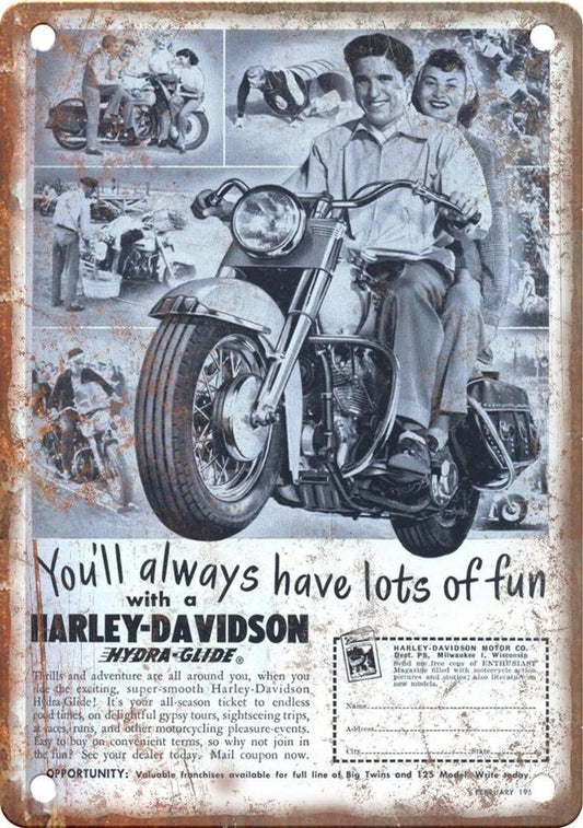 Harley Davidson Lots of Fun Aluminum Sign — product artwork
