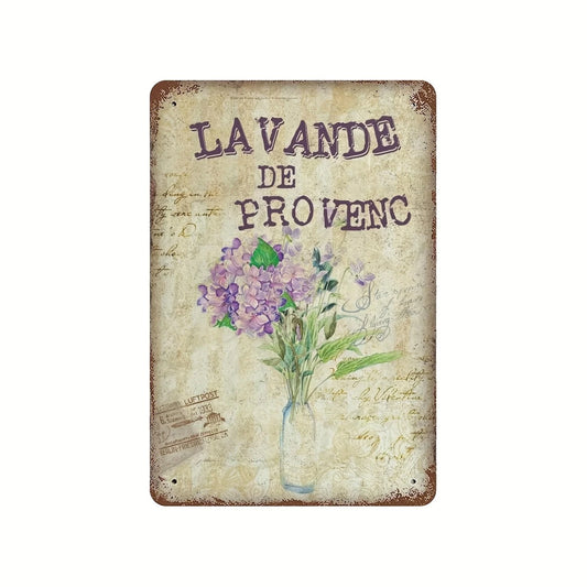 Lavender Wall Art French Country Funny Aluminum Sign — product artwork