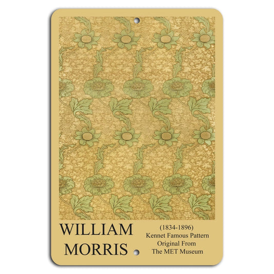 Kennet Pattern William Morris Vertical Aluminum Sign — product artwork