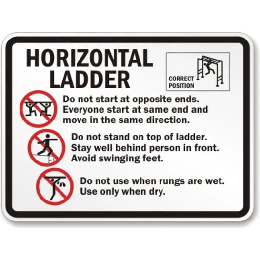 Ladder Playground Rules Aluminum Sign — product artwork