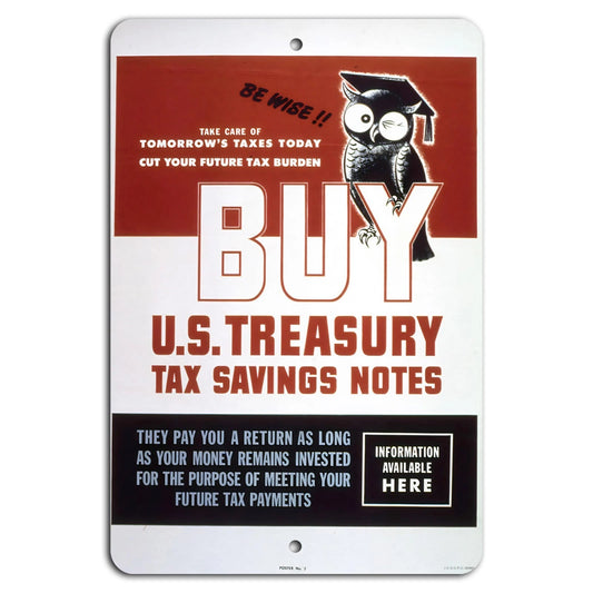 U.S. Treasury Vintage Aluminum Sign — product artwork