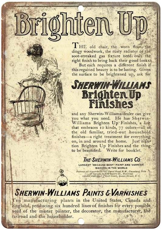 Vintage Sherwin Williams Paint Ad Aluminum Sign — product artwork
