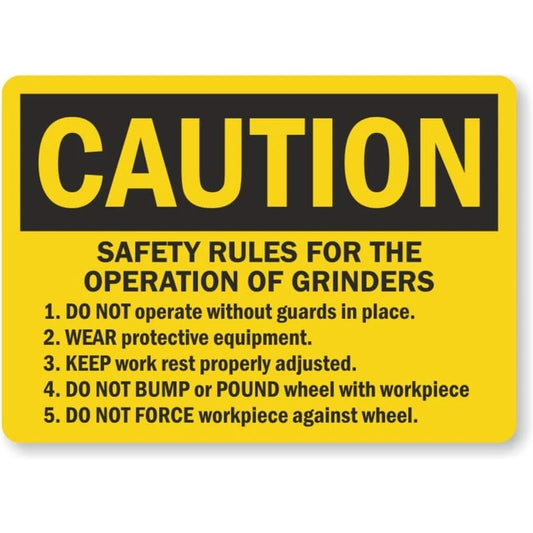 Operation Grinders Caution Aluminum Sign — product artwork