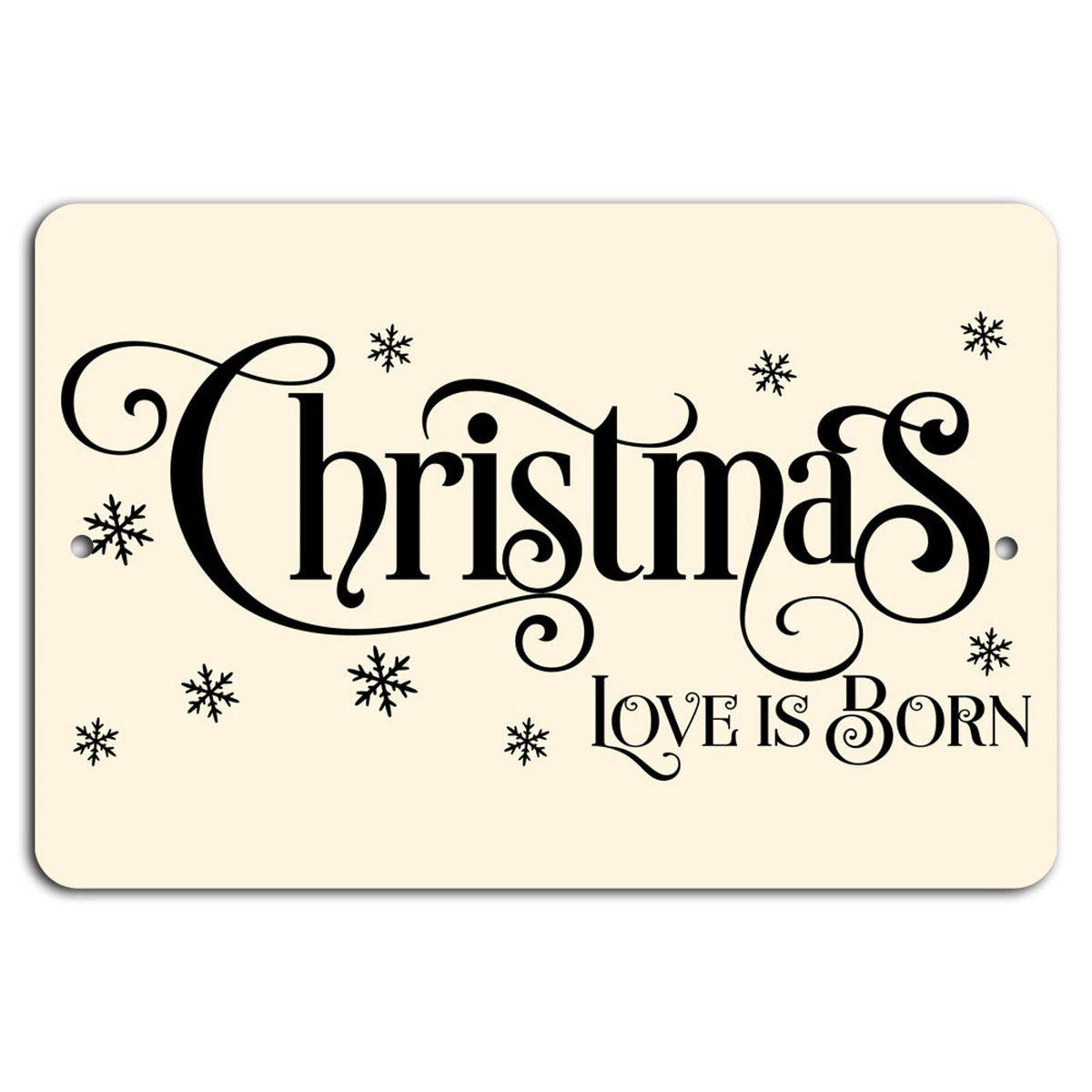 Rustic Christmas Holiday Aluminum Sign — product artwork