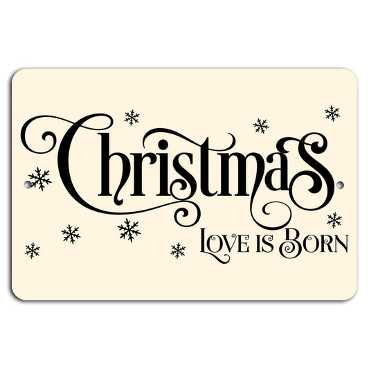 Rustic Christmas Holiday Aluminum Sign — product artwork