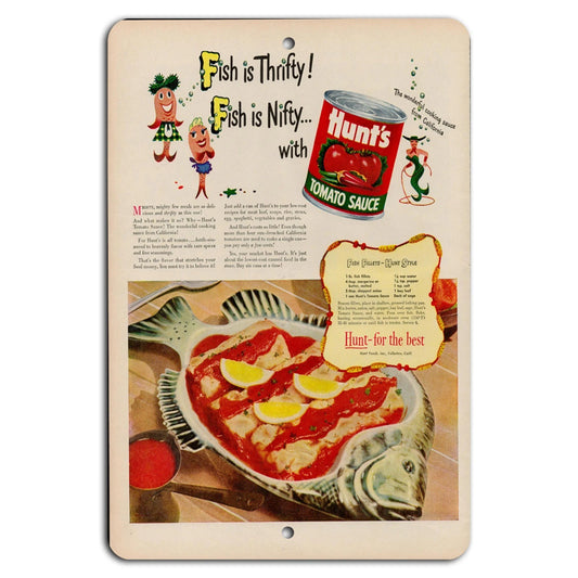 Vintage Tomato Sauce Retro Mid Century Pop Art Aluminum Sign — product artwork