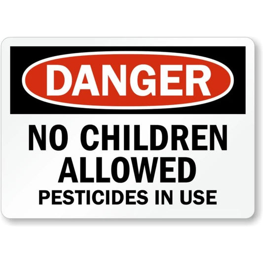 No Children Allowed Danger Aluminum Sign — product artwork