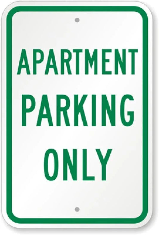 Apartment Parking Only Aluminum Sign — product artwork