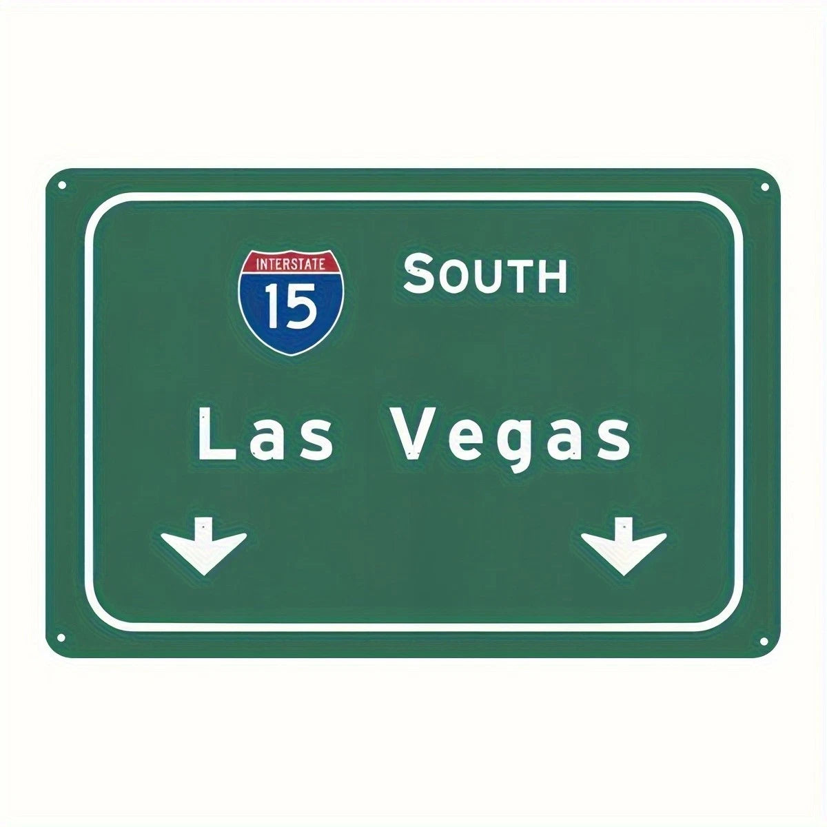 Wall Art Las Vegas Interstate Southern Freeway Aluminum Sign — product artwork