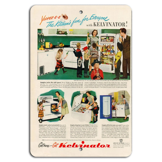 Retro Kitchen Mid Century Modern Aluminum Sign — product artwork