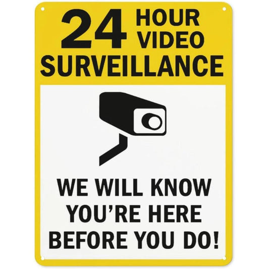 Safety Notice Danger Safety We Will Know You Re Here Aluminum Sign — product artwork