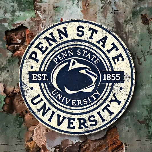 Penn State Funny Round Aluminum Sign — product artwork
