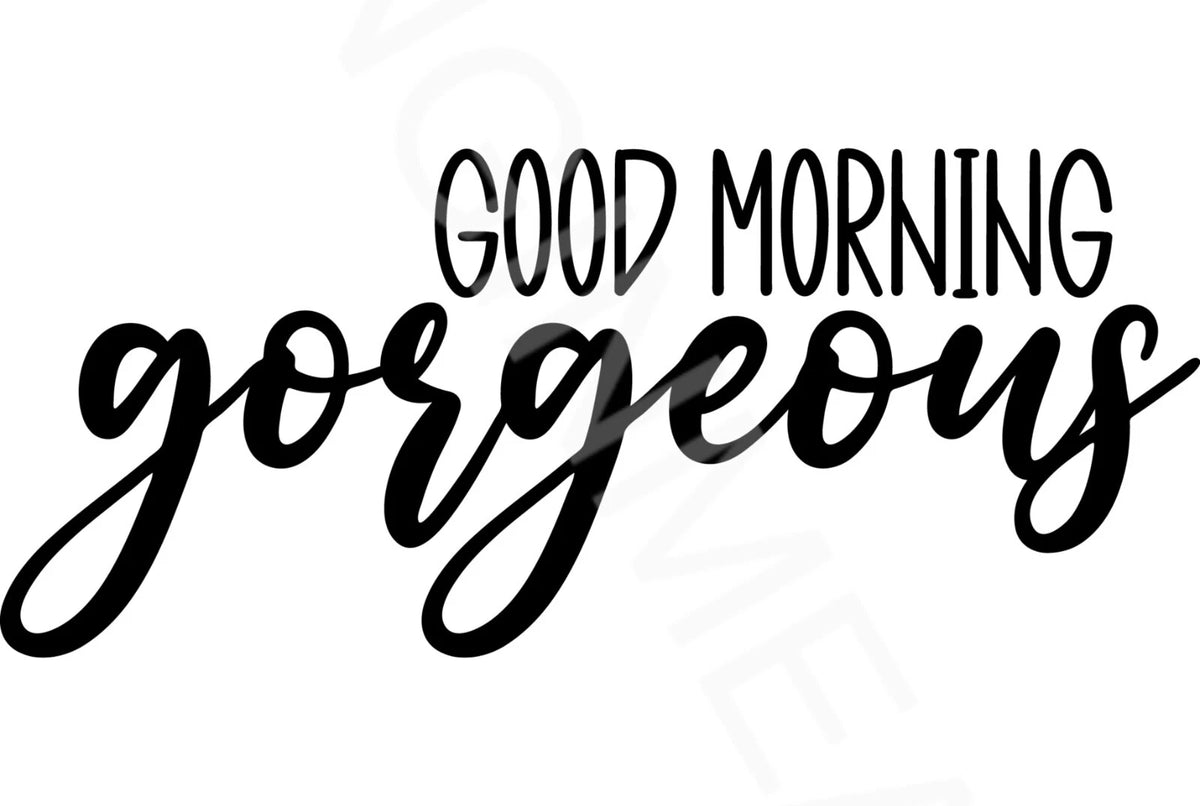 Bathroom Funny Good Morning Gorgeous USA Made Aluminum Sign — product artwork