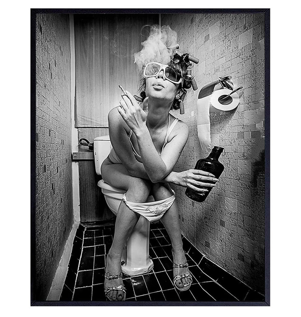 Bathroom Funny Unique Wall Aluminum Sign — product artwork