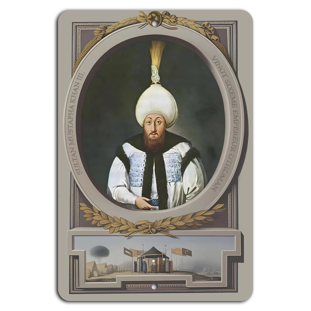 Ottoman Sultan Historical Aluminum Sign — product artwork