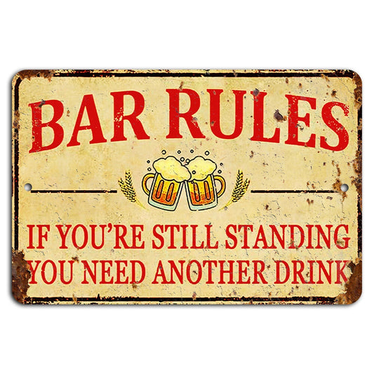 Rustic Bar 4yougifts Distressed Vintage Man Cave Humor Aluminum Sign — product artwork