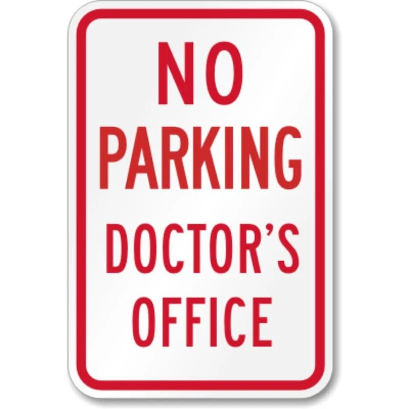 No Parking Do Not Block Container Notice Aluminum Sign — product artwork