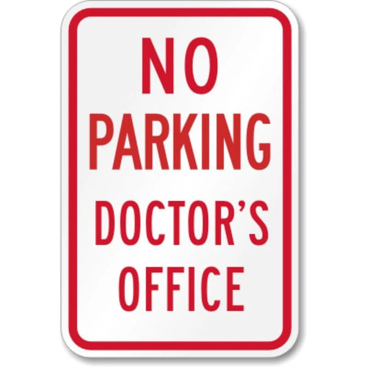 No Parking Do Not Block Container Notice Aluminum Sign — product artwork