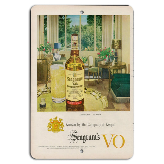 Seagram's VO Whiskey Vintage Retro Home Bar Aluminum Sign — product artwork